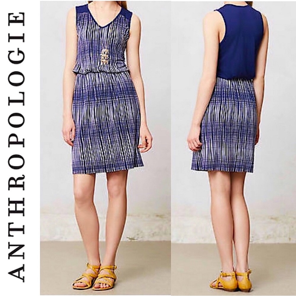 Deletta Anthropologie Janie Dress | Abstract Print Jersey Knit Dress